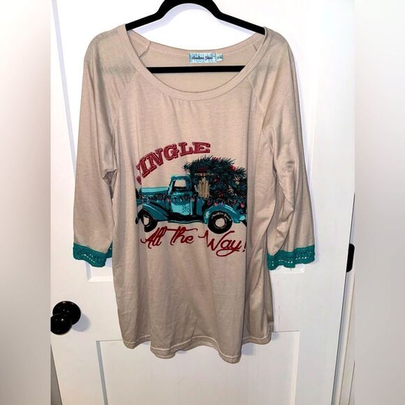 Southern Grace Tops - SOUTHERN GRACE BRAND WOMENS PLUS SIZE CHRISTMAS BLOUSE